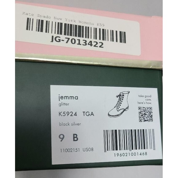 Kate Spade Women's Jemma Black Silver Glitter Fashion Boots Size 9 NIB MSRP 289 - Picture 12 of 12